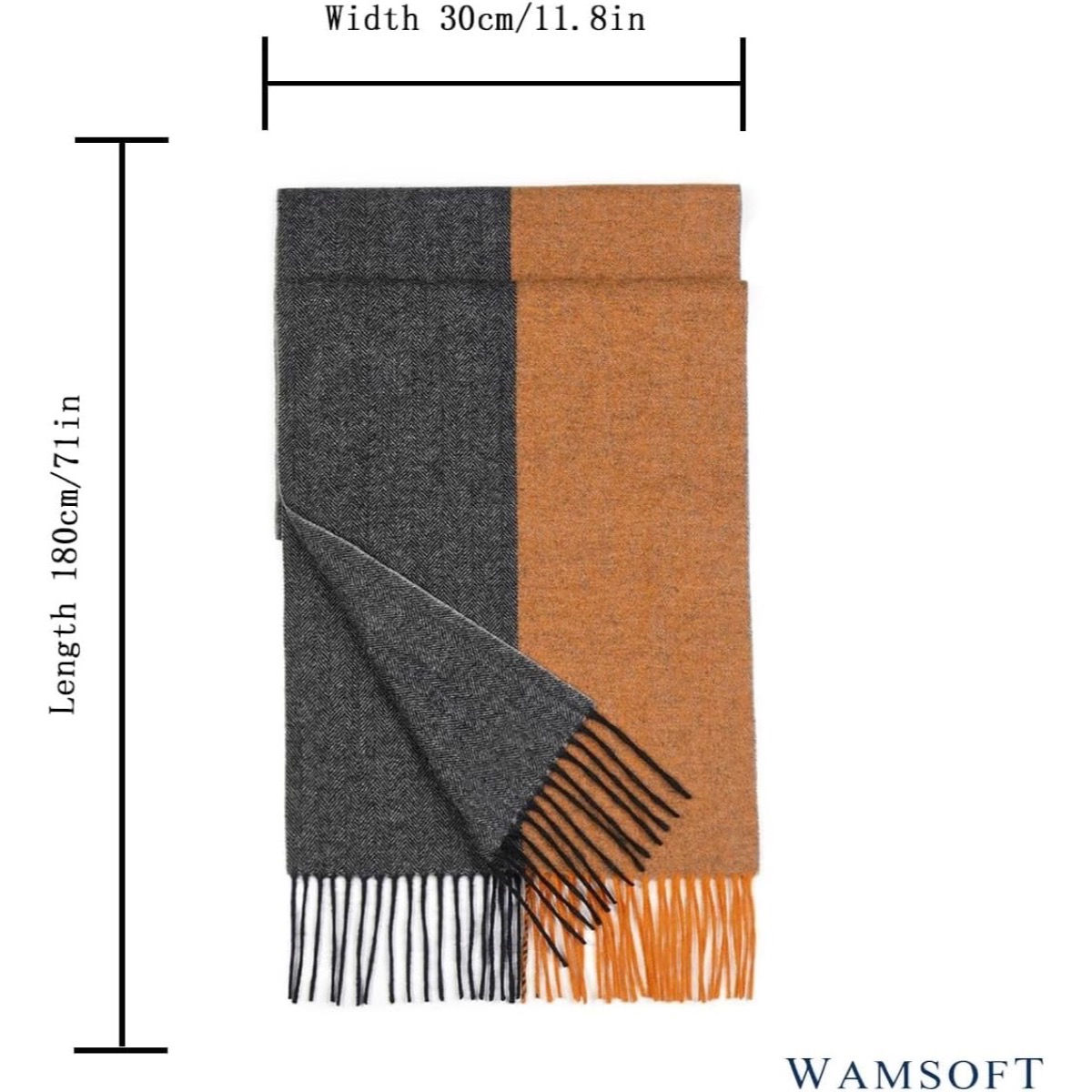 Wool Winter Plaid Scarf - Soft Warm Tartan Checkered Fashion Scarf for Women and Men 2