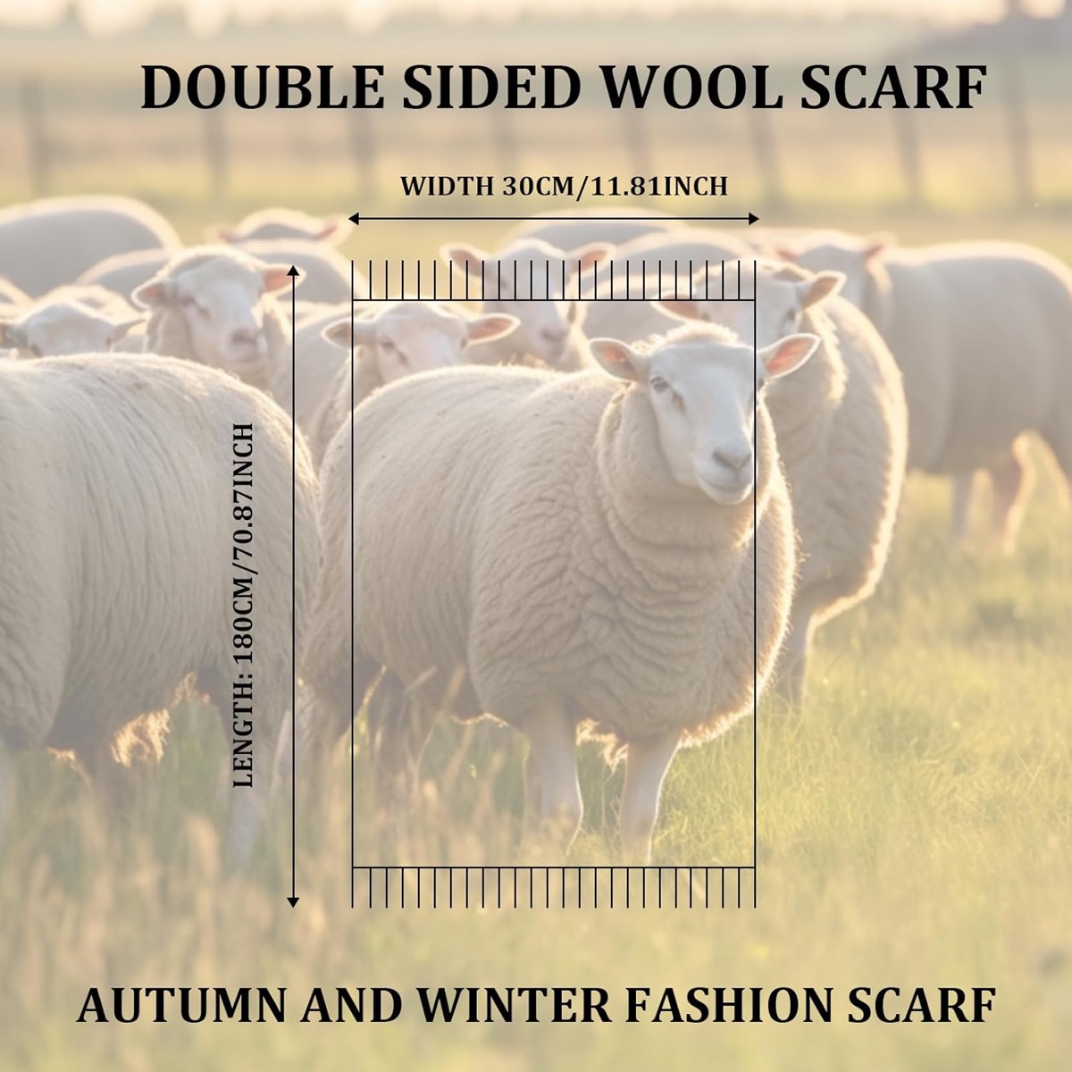 Pure Merino Wool Scarf for Men and Women | Thick Warm Winter Wrap, Extra-Long Versatile Styling, Ultra-Soft No Itch 5