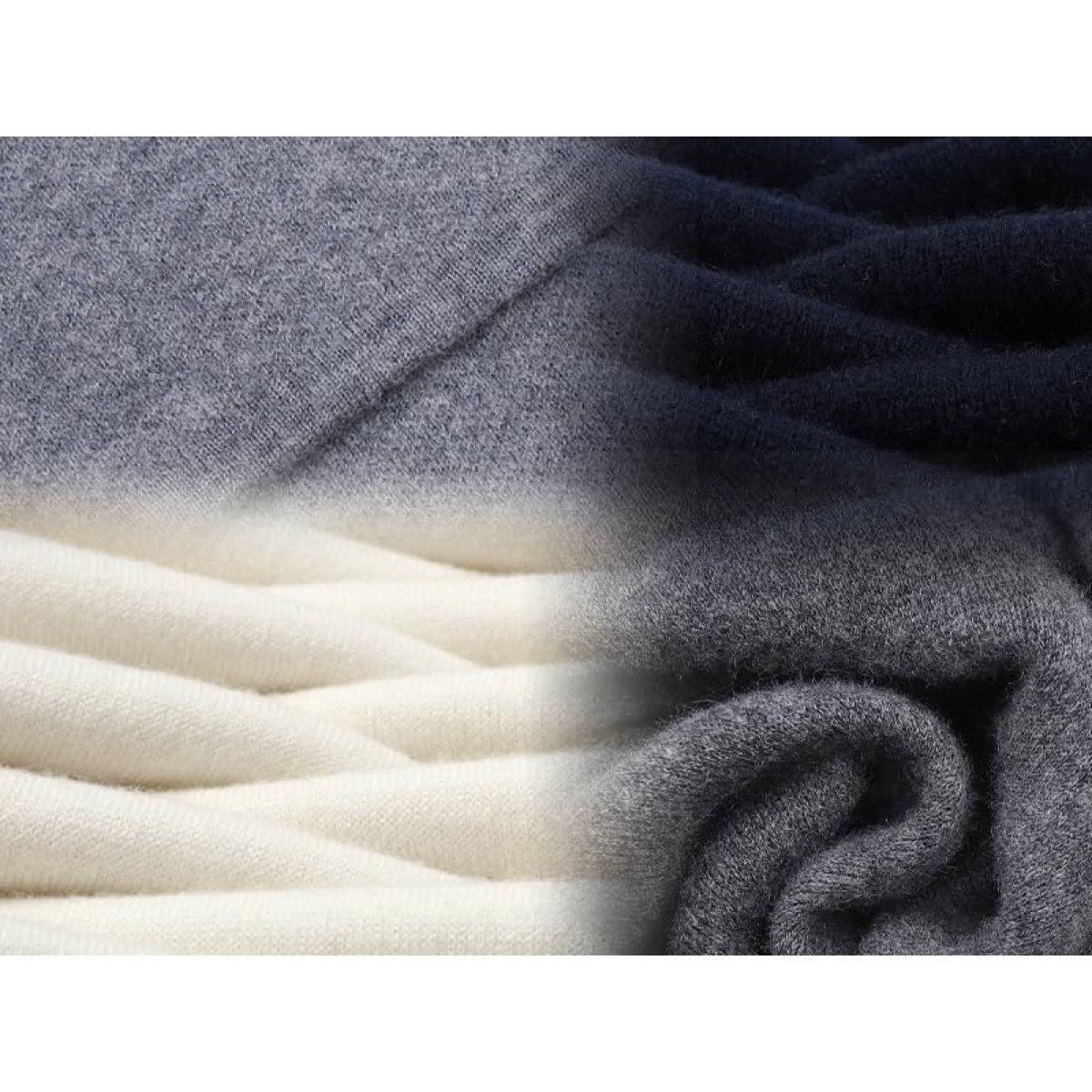 Knitted Wool Scarf for Women and Men | Soft Warm Winter Wrap Scarf with Fringe, 63" x 9.8" Versatile Cold Weather Styling 6